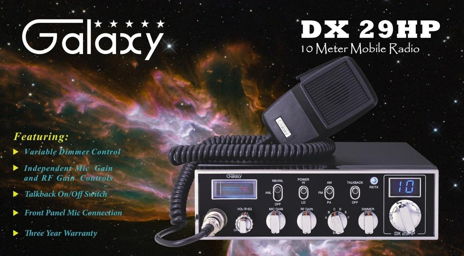 Galaxy DX 29HP Front of Box